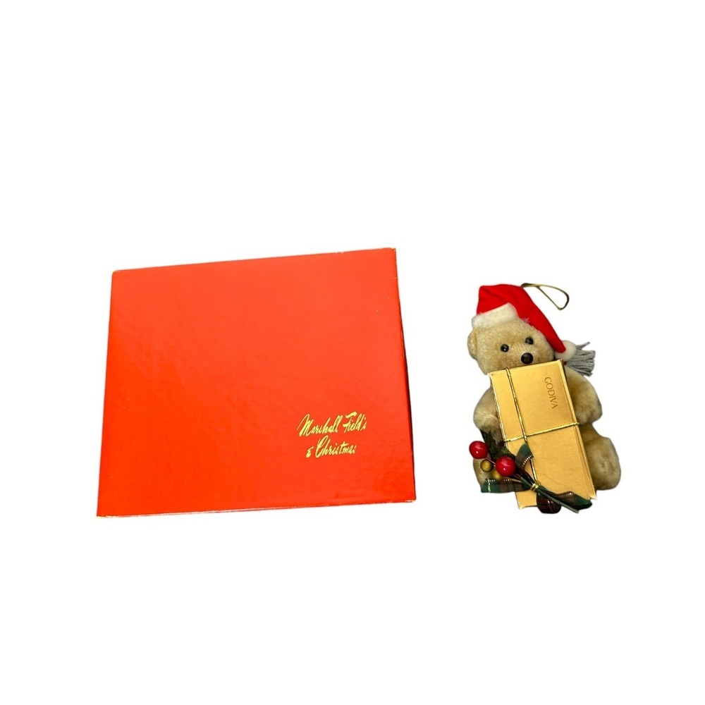 Vintage Godiva bear‎ Christmas tree ornament